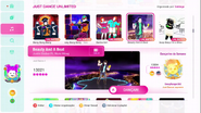 Beauty And A Beat on the Just Dance 2020 menu