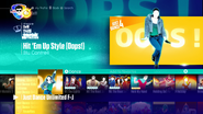 Hit ’Em Up Style (Oops!) on the Just Dance 2017 menu