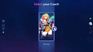 Tela de seleção de treinador do Just Dance 2023 Edition