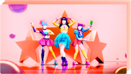 The coaches on the icon for the Just Dance Now playlist "The All Stars"