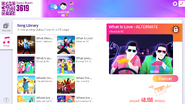 What Is Love (Car Version) on the Just Dance Now menu (2020 update, computer)