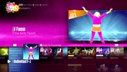 Fame no menu do Just Dance Unlimited (2017)
