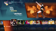 John Wayne (Extreme Version) on the Just Dance 2018 menu (8th-gen)