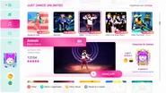 Animals (Extreme Version) on the Just Dance 2020 menu