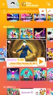 A Little Party Never Killed Nobody (All We Got) on the Just Dance Now menu (2017 update, phone)