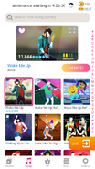 Wake Me Up on the Just Dance Now menu (2020 update, phone)