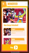 Just Dance Now release newsfeed (along with 'Djadja)