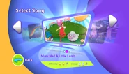 Mary Had a Little Lamb on the Just Dance Kids 2014 menu