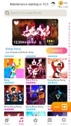 Bang Bang on the Just Dance Now menu (2020 update, phone)