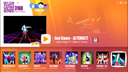 Just Dance (Sweat Version) on the Just Dance Now menu (2017 update, computer)