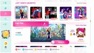 Fight Club on the Just Dance 2020 menu