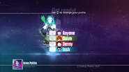 Just Dance 2016 coach selection screen (Classic, 8th-gen, controller)