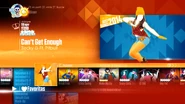 Can’t Get Enough on the Just Dance 2017 menu
