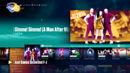 Gimme! Gimme! Gimme! (A Man After Midnight) (On-Stage Mode) on the Just Dance 2017 menu