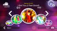 I Got You (I Feel Good) on the Just Dance 2 menu