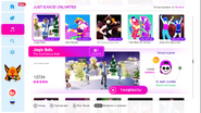 Jingle Bells on the Just Dance 2019 menu