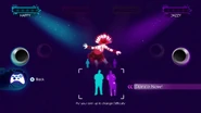 Tela de seleção de dançarino no Just Dance: Greatest Hits (Xbox 360)