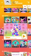 Chiwawa on the Just Dance Now menu (2017 update, phone)