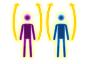 Multiplayer pictogram with golden arrows (Girlfriend, Just Dance: Greatest Hits/Wii 2)