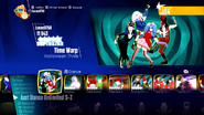 Time Warp on the Just Dance 2018 menu