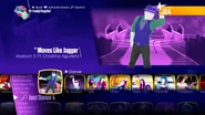 Moves Like Jagger on the Just Dance 2018 menu