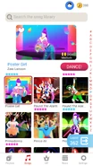 Poster Girl on the Just Dance Now menu (phone)