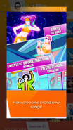 Just Dance Now release notification (along with Sweet Little Unforgettable Thing and I’m Still Standing)