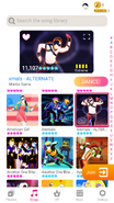 Animals (Extreme Version) on the Just Dance Now menu (2020 update, phone)