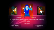 A Little Less Conversation (JXL Radio Edit Remix) on the Just Dance menu