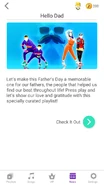Newsfeed for the "Hello Dad" playlist