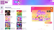 Juice on the Just Dance Now menu (computer)