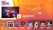 Jump (For My Love) on the Just Dance Now menu (2017 update, computer)