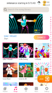 Like I Would on the Just Dance Now menu (2020 update, phone)