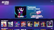Promiscuous on the Just Dance Now menu (original, computer)