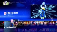 Run The Night on the Just Dance 2017 menu (8th-gen)