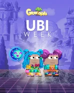 Sara with Discoball and Brezziana on a promo for Growtopia