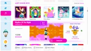 Rhythm of the Night on the Just Dance 2019 menu (8th-gen)