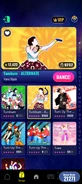 Tumbum (Extreme Version) on the Just Dance Now menu (2024 update, phone)
