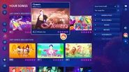 Flowers on the Just Dance 2024 Edition menu