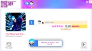 Just Dance Now scoring screen
