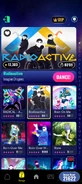 Radioactive on the Just Dance Now menu (2024 update, phone)
