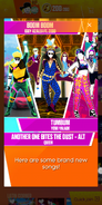 Just Dance Now notification for the Extreme Version (accidentally replaced by the Classic coaches)