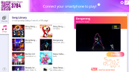 Bangarang on the Just Dance Now menu (2020 update, computer)