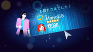 Just Dance Wii U scoring screen (P1)