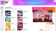 California Gurls on the Just Dance Now menu (2020 update, computer)