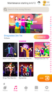 Dragostea Din Tei on the Just Dance Now menu (2020 update, phone)