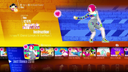 Instruction on the Just Dance 2018 menu