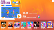 Jump in the Just Dance Now menu