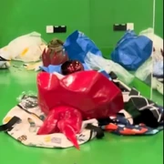 Behind the Scenes 6 - all the costumes on the floor