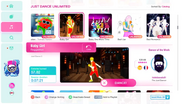 Baby Girl on the Just Dance 2020 menu